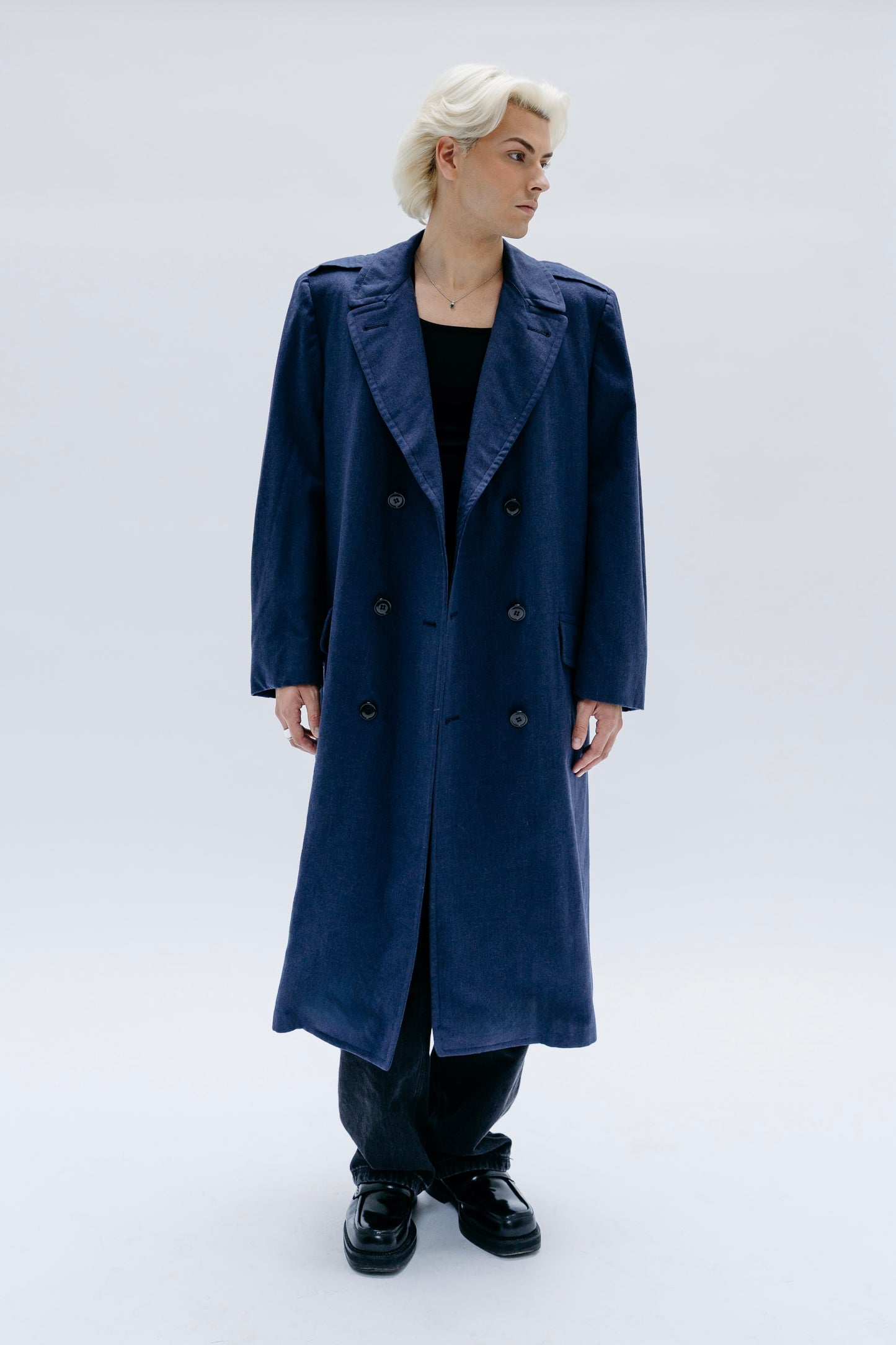 Long Blue Coat Norayr - Capsule No 01