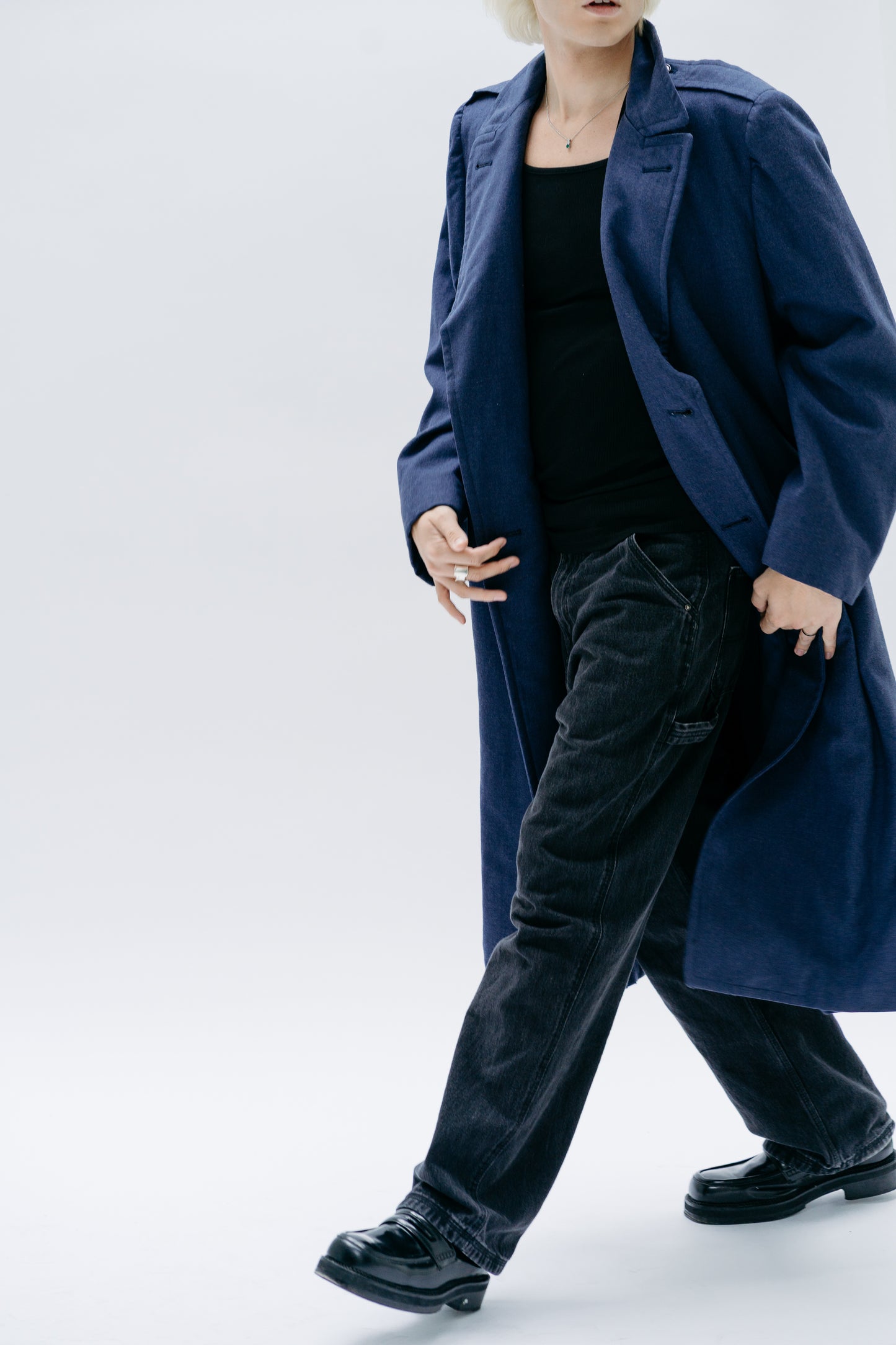 Long Blue Coat Norayr - Capsule No 01