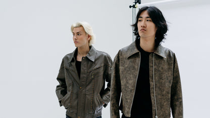 Brown Leather Jacket Ayvaz - Capsule No 01