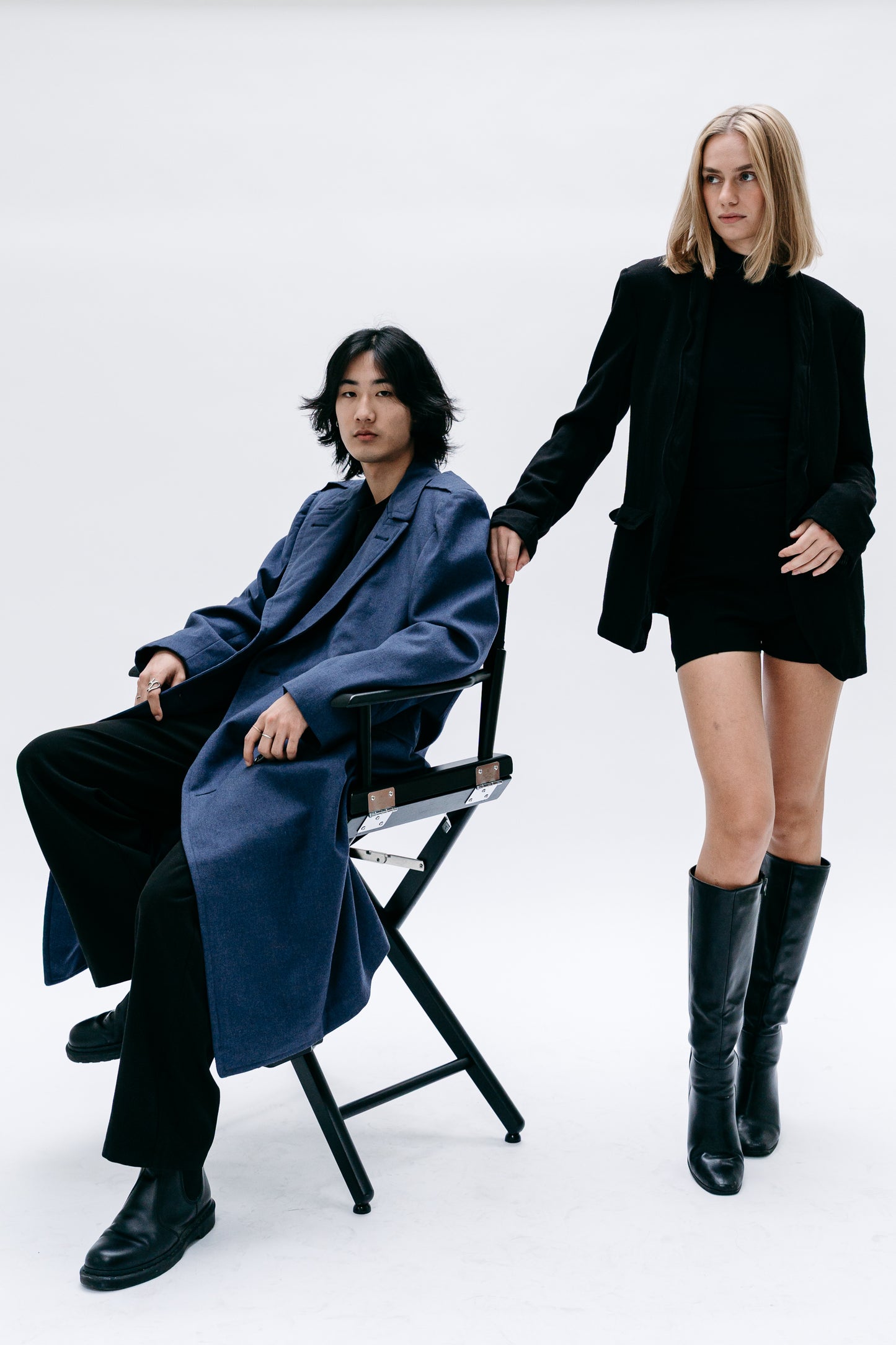 Black Blazer with architectural form to the collar - Capsule No 01 (Female Vision)
