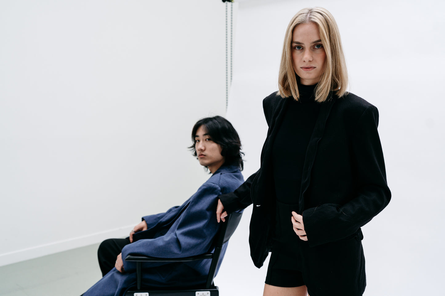 Black Blazer with architectural form to the collar - Capsule No 01 (Female Vision)