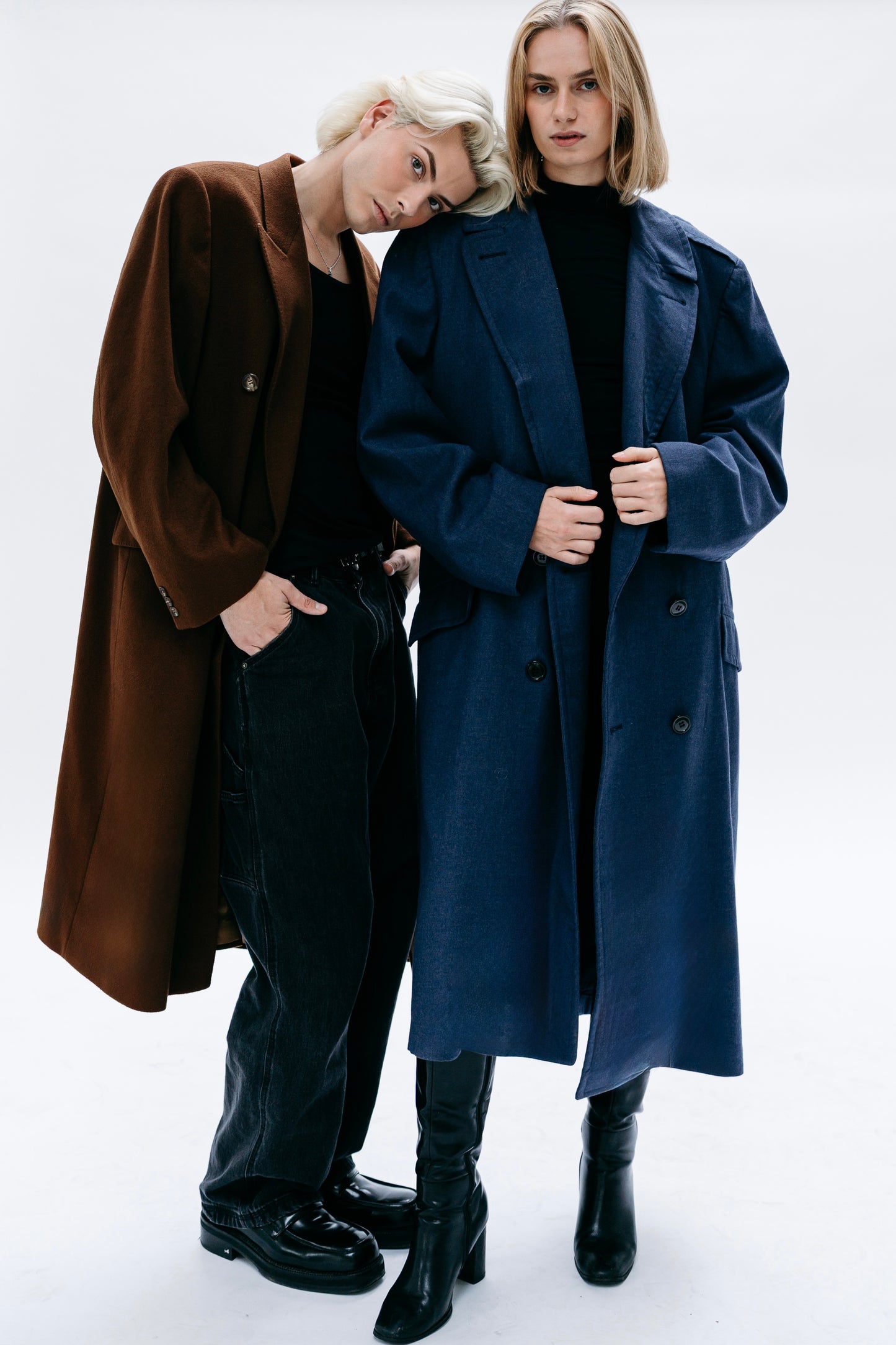Long Blue Coat Norayr - Capsule No 01 (Female Vision)