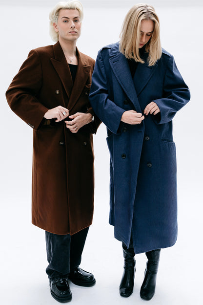 Long Blue Coat Norayr - Capsule No 01 (Female Vision)