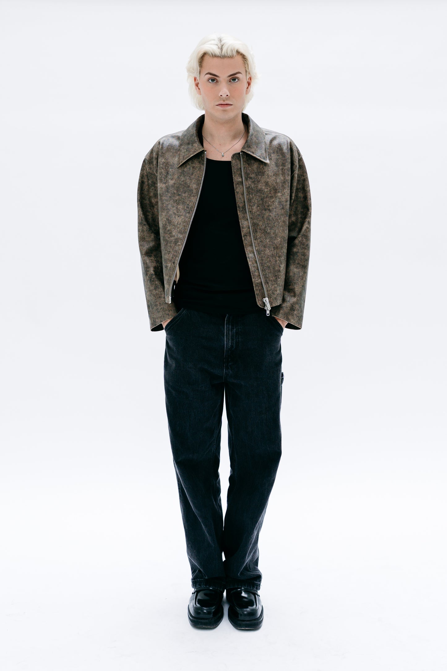 Brown Leather Jacket Ayvaz - Capsule No 01 (Male Vision)