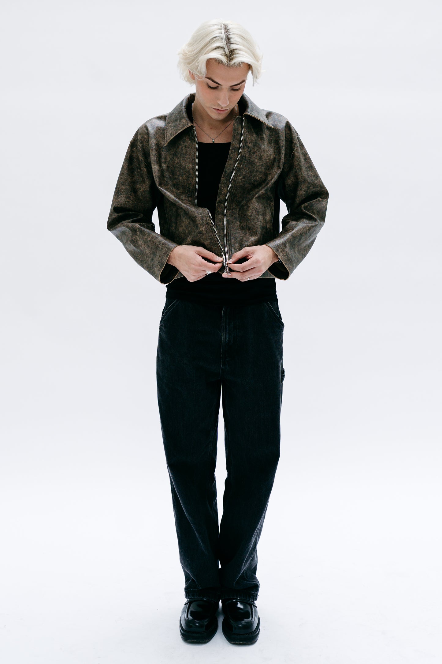 Brown Leather Jacket Ayvaz - Capsule No 01 (Male Vision)