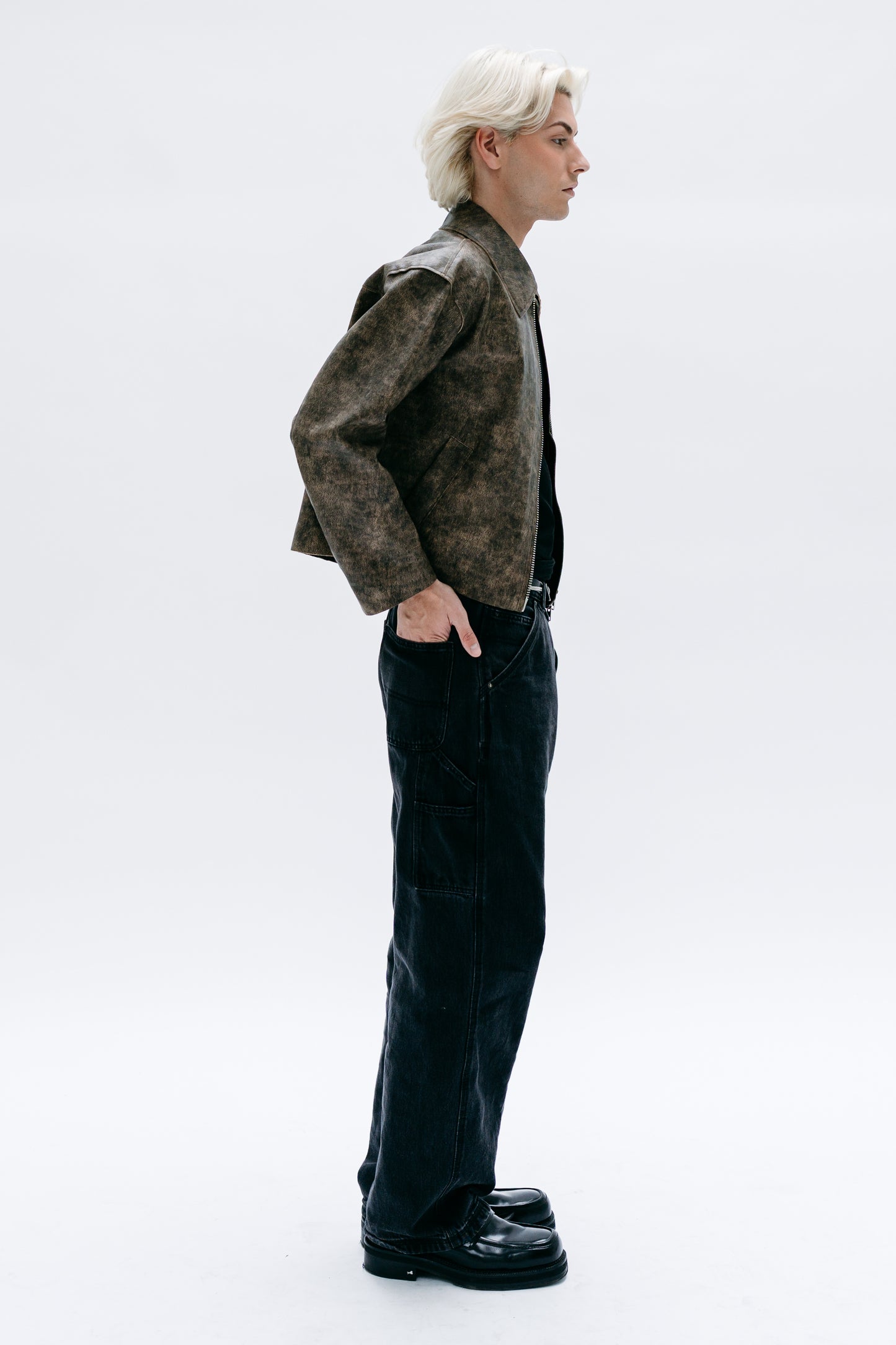 Brown Leather Jacket Ayvaz - Capsule No 01 (Male Vision)