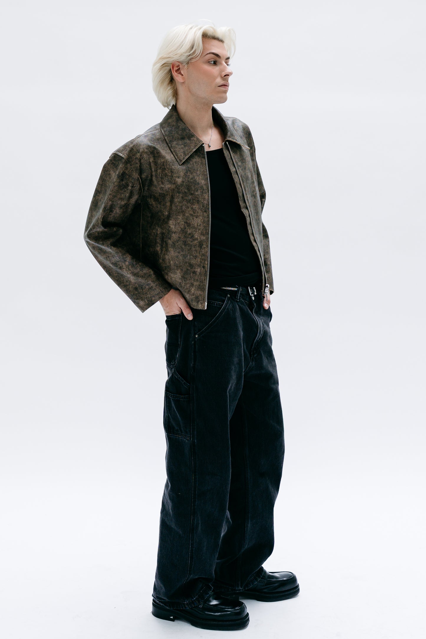 Brown Leather Jacket Ayvaz - Capsule No 01 (Male Vision)