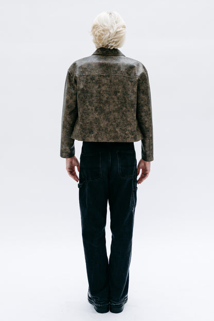 Brown Leather Jacket Ayvaz - Capsule No 01 (Male Vision)