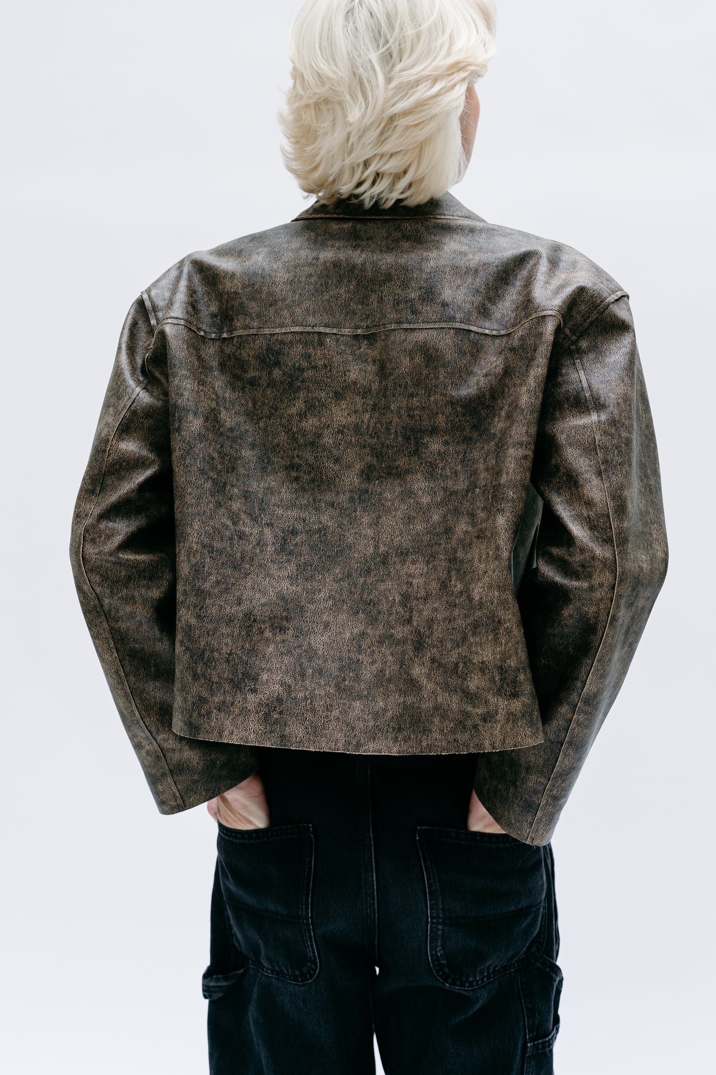 Brown Leather Jacket Ayvaz - Capsule No 01 (Male Vision)