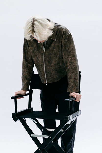 Brown Leather Jacket Ayvaz - Capsule No 01 (Male Vision)