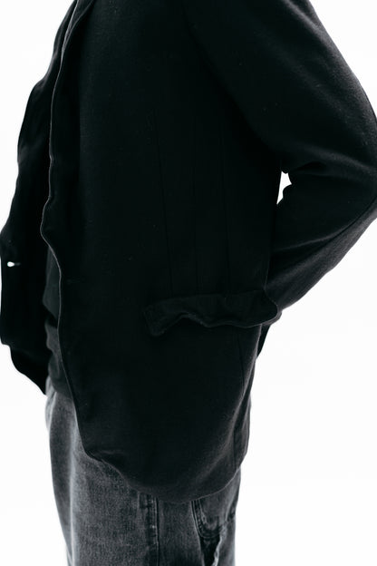 Black Blazer with architectural form to the collar - Capsule No 01 (Male Vision)
