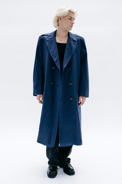 Long Blue Coat Norayr - Capsule No 01 (Male Vision)