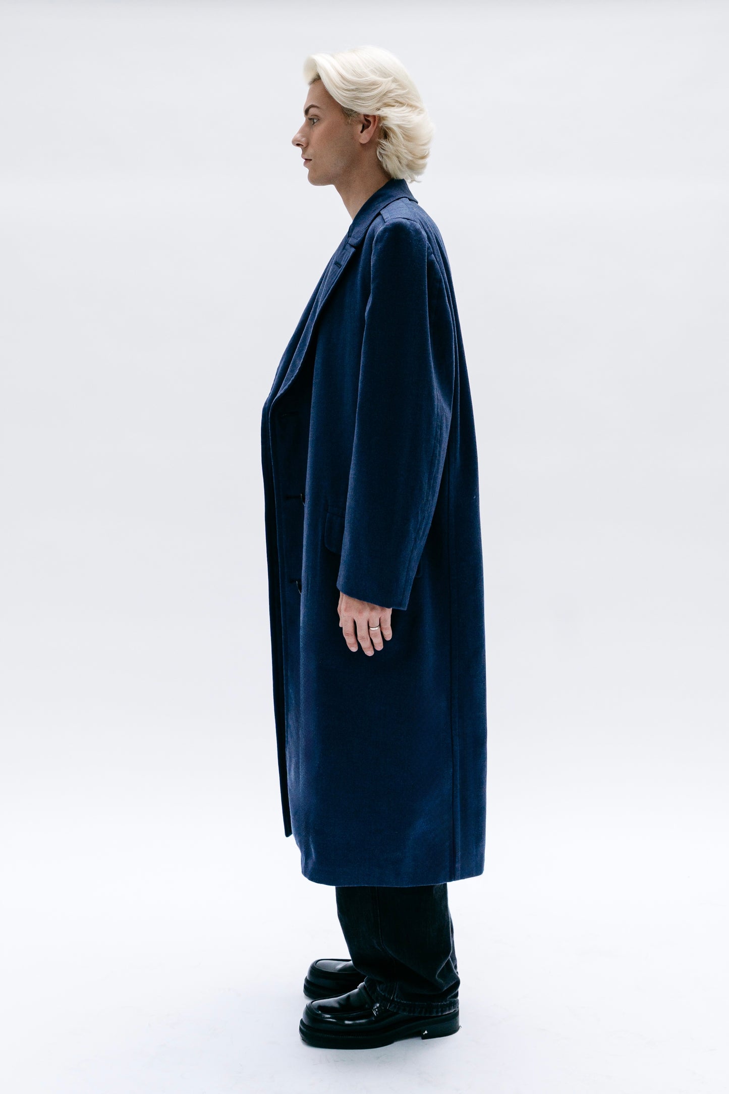Long Blue Coat Norayr - Capsule No 01 (Male Vision)