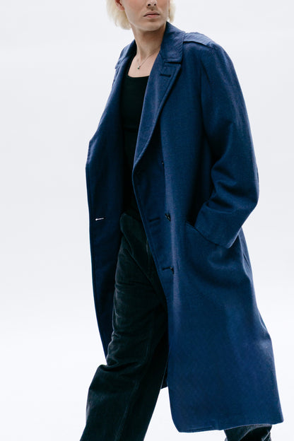 Long Blue Coat Norayr - Capsule No 01 (Male Vision)