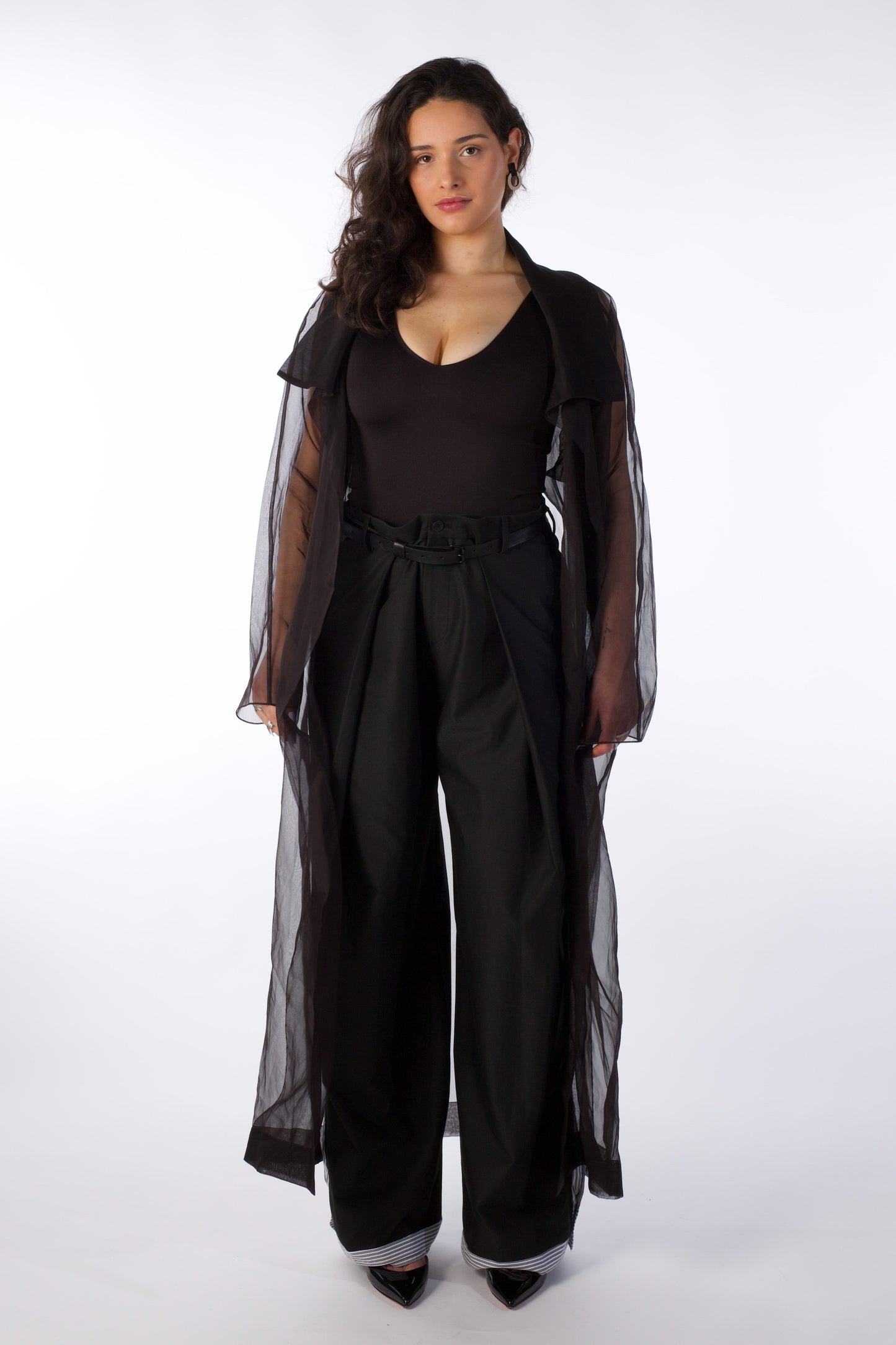 Mist Contour Coat – Transparent Silk Organza Coat (Female Version)