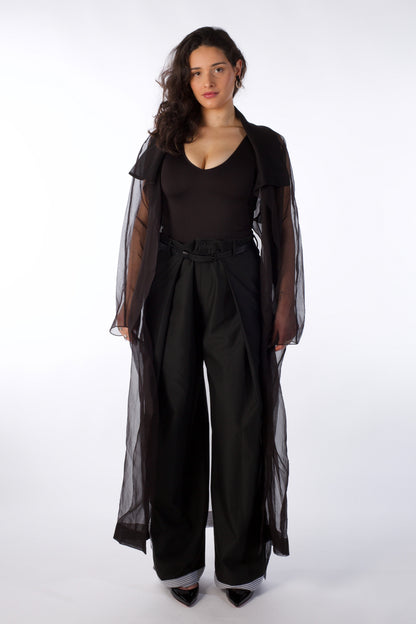 Mist Contour Coat – Transparent Silk Organza Coat (Female Version)