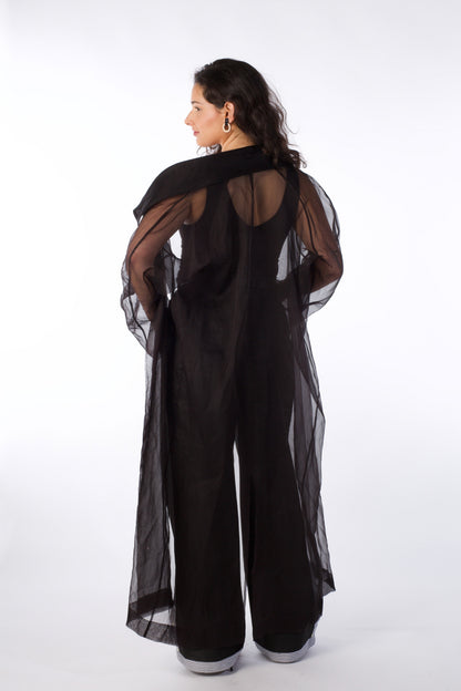 Mist Contour Coat – Transparent Silk Organza Coat (Female Version)