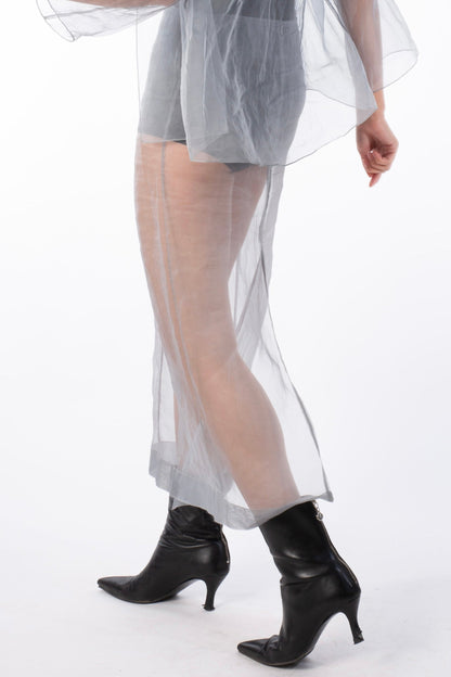 Mist Contour - Transparent Silk Organza Skirt