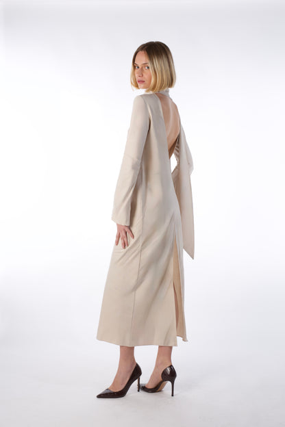 Horizon Arc Dress - Open Back Midi Dress