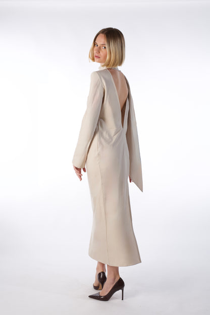 Horizon Arc Dress - Open Back Midi Dress
