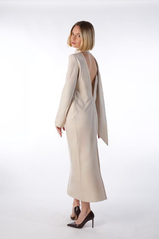 Horizon Arc Dress - Open Back Midi Dress