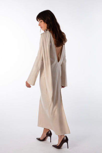 Horizon Arc Dress - Open Back Midi Dress