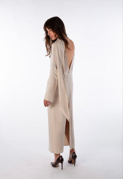 Horizon Arc Dress - Open Back Midi Dress