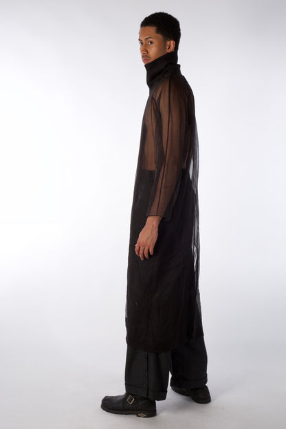Mist Contour Coat – Transparent Silk Organza Coat (Male Version)