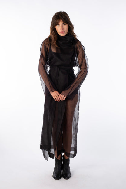 Mist Contour Coat – Transparent Silk Organza Coat (Female Version)