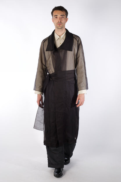 Mist Contour Coat – Transparent Silk Organza Coat (Male Version)