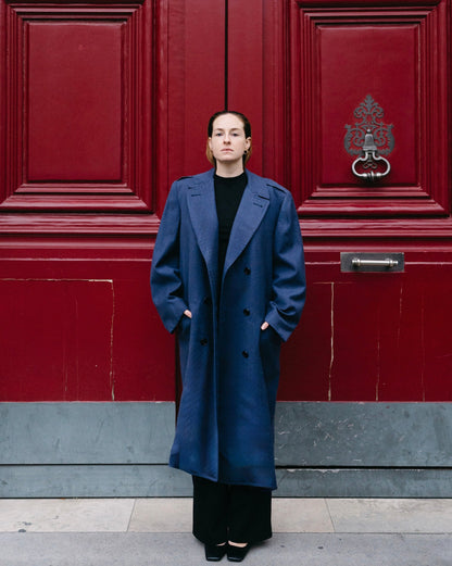 Long Blue Coat Norayr - Capsule No 01 (Female Vision)