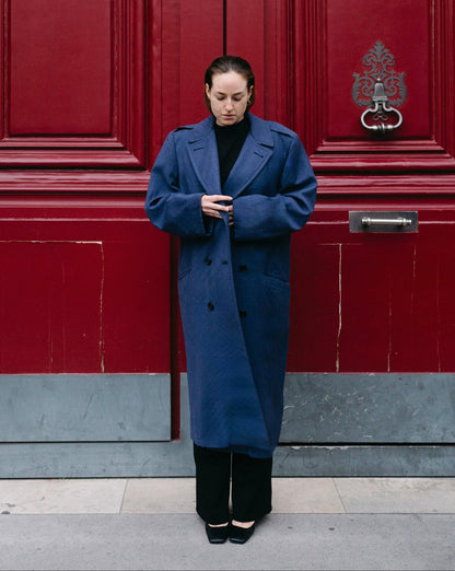 Long Blue Coat Norayr - Capsule No 01 (Female Vision)