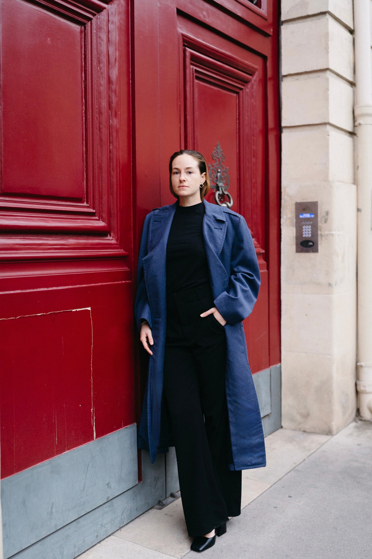 Long Blue Coat Norayr - Capsule No 01 (Female Vision)